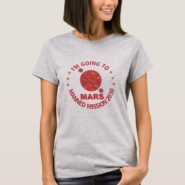 T-shirt Mars La planète rouge Geek spatial Système solaire (Devant)