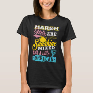 T-shirt Mars Les Filles Sont Brillantes Mélangées Avec Un