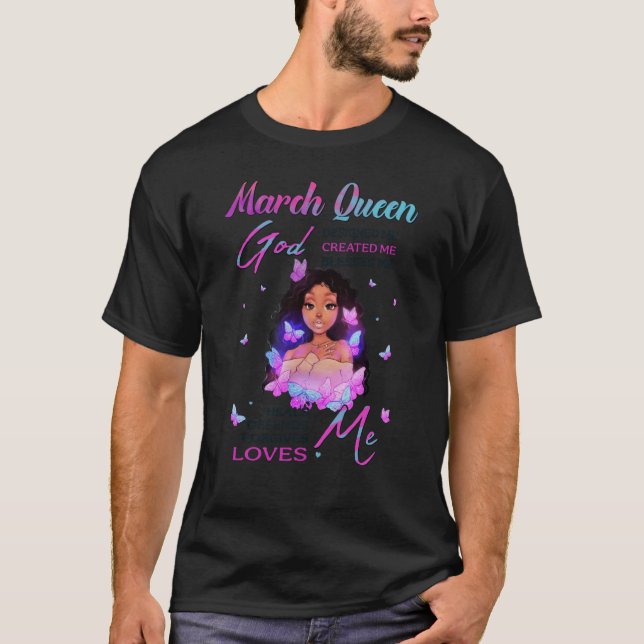 T-shirt Mars Reine Dieu m'a désigné Anniversaire pour les  (Devant)