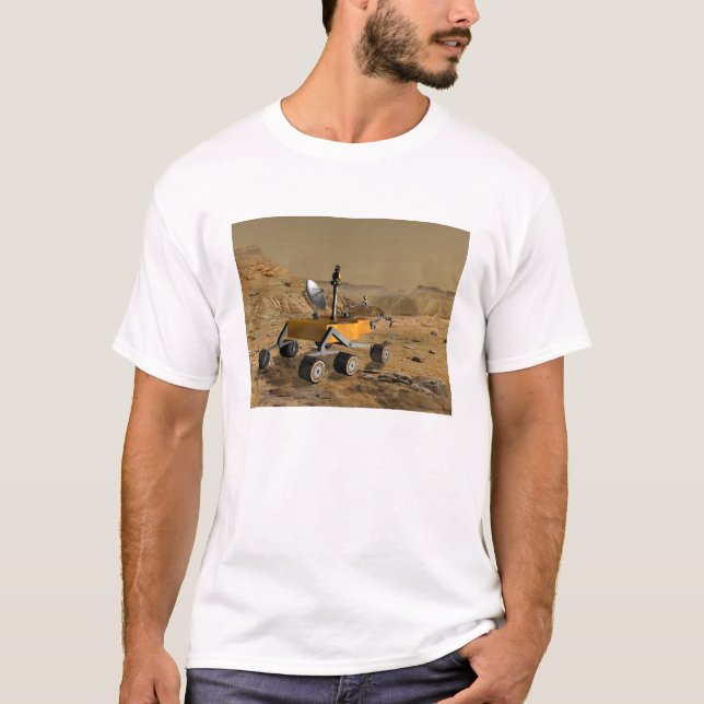 T-shirt Mars Science Laboratory voyage près d'un canyon (Devant)