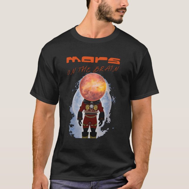 T-shirt Mars Sur Le Cerveau Astronaut Nerd (Devant)