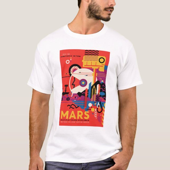 T-shirt Mars - Visions du futur de la NASA (Devant)