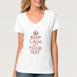 T-shirt Marsala Gardez le calme et votre texte