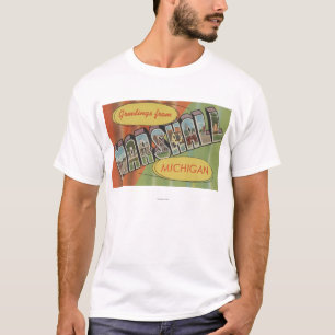 T-shirt Marshall, Michigan - grandes scènes de lettre