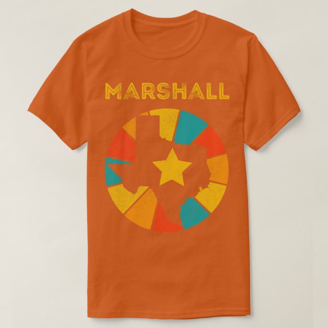 T-shirt Marshall Texas Vintage Souvenir déshabillé 1 (Design devant)