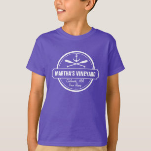 T-shirt Martha’s Vineyard MA port d’ancrage nautique perso
