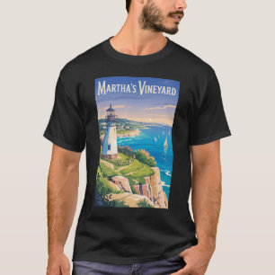 T-shirt Martha’s Vineyard Massachusetts Lighthouse Travel