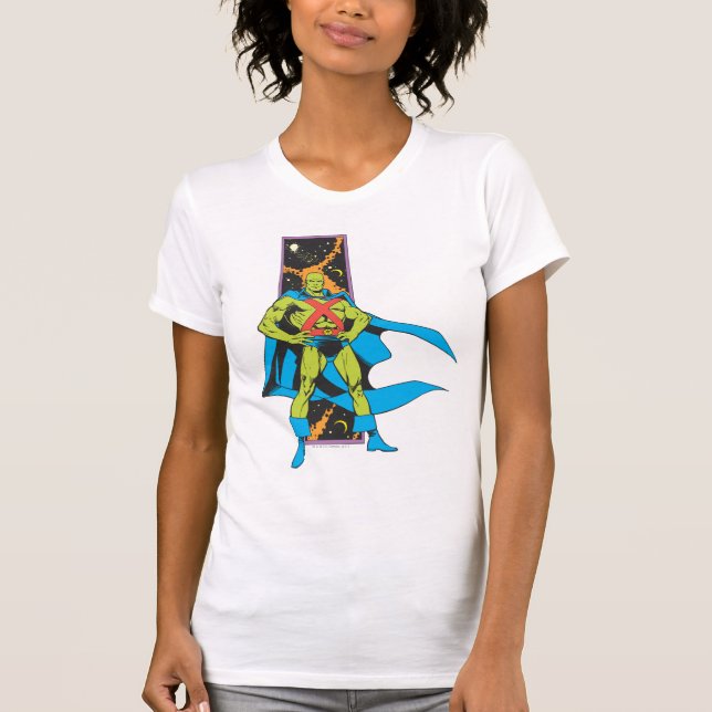 T-shirt Martian Manhunter & fond spatial (Devant)
