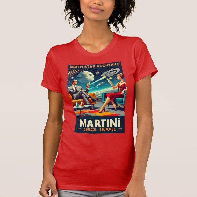 T-shirt Martini Space Affiches de voyage Death Star Cockta (Devant)