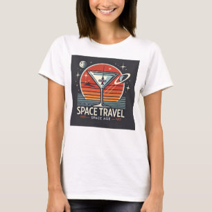 T-shirt Martini Space Travel 1957 Space Age Logo