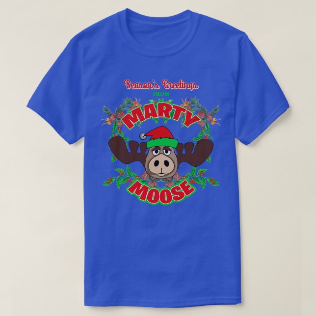 T-shirt Marty Moose de Noël (Design devant)