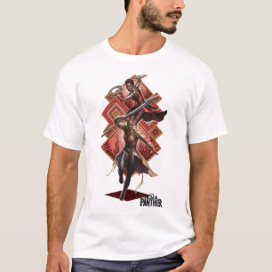 T-shirt Marvel Black Panther Film Okoye Nakia Diamond Pos