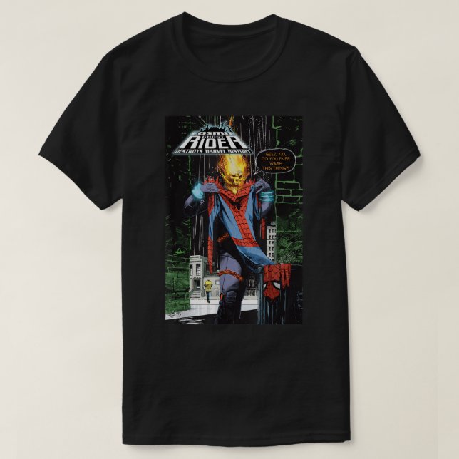 T-shirt Marvel Ghost Rider Détroite Marvel Histoire B (Design devant)