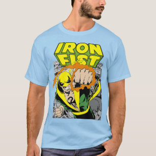 T-shirt Marvel Iron Poing Retro Panneau de dessin Punch