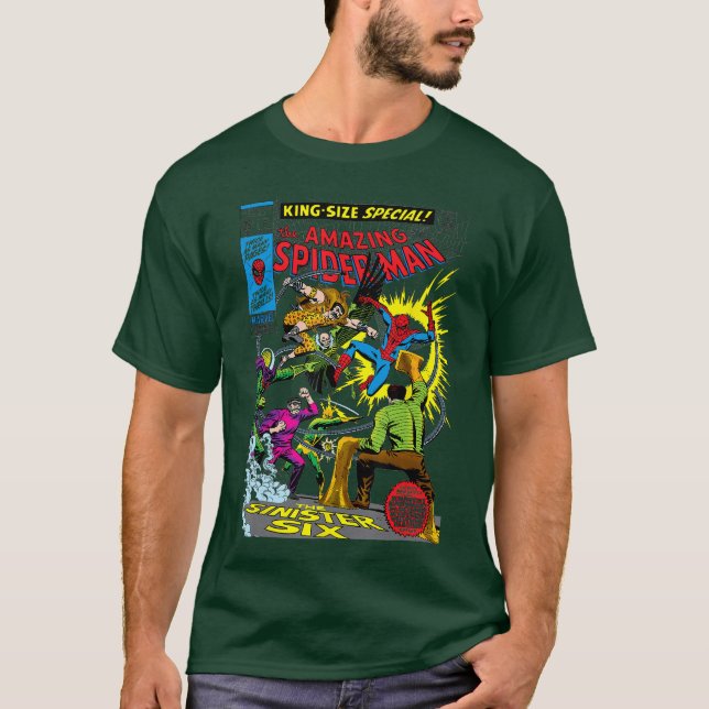 T-shirt Marvelhe Amazing SpiderMan Retro Comic Cover White (Devant)