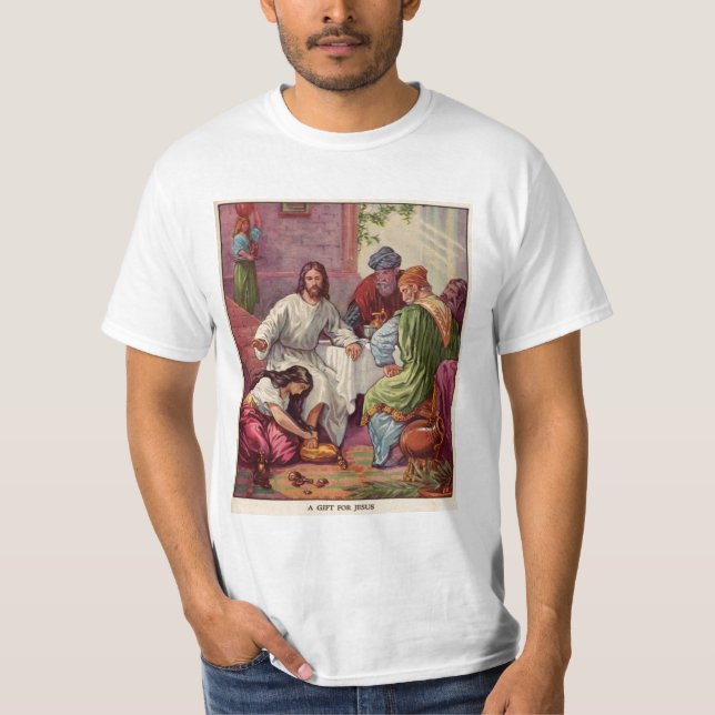 T-shirt Mary lave des pieds de Jésus (Devant)