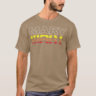 T-shirt Mary Prénom Drôle Vintage Coucher de soleil Mary a