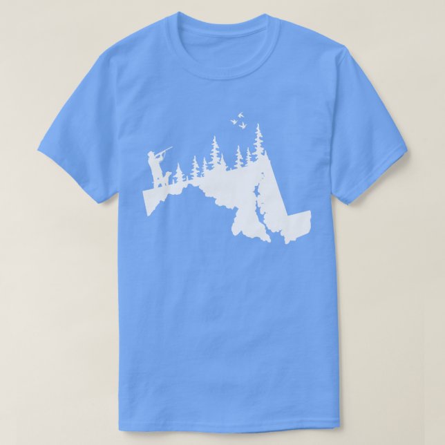 T-shirt Maryland Chasse De Canards Dons De Chien (Design devant)