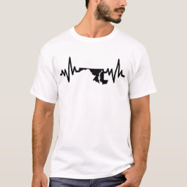 T-shirt Maryland heartbeat design unisex