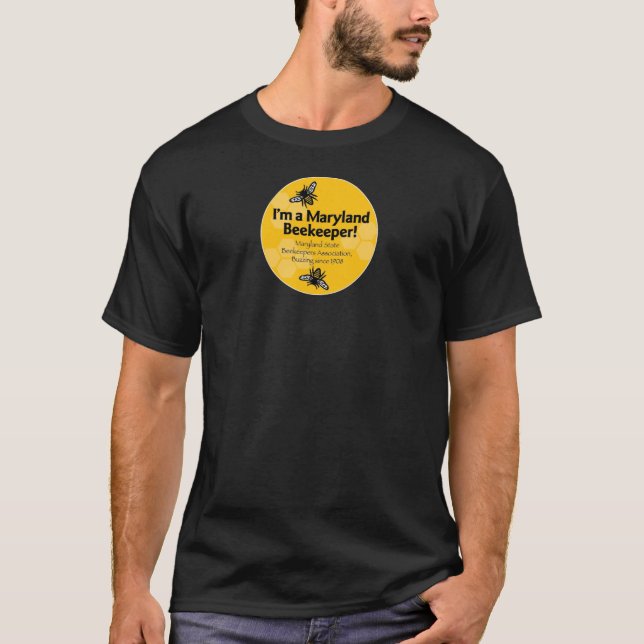 T-shirt Maryland State Beekeepers Association Black Shirt (Devant)