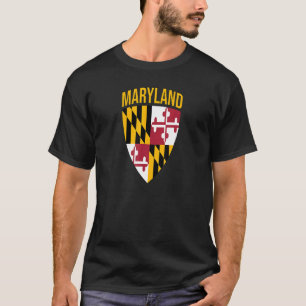 T-shirt Maryland State Flag Shield Md Baltimore Pride