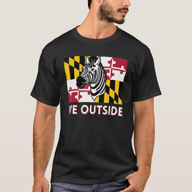 T-shirt Maryland Zebra Dmv Zebra Pg Comté Zebra Nous En De (Devant)