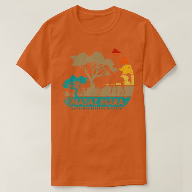 T-shirt Masai Mara Safari Réserve nationale Kenya Serenget (Design devant)
