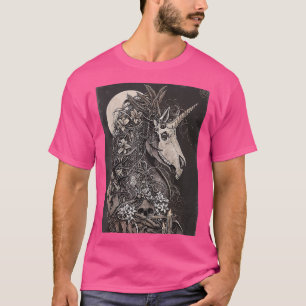 T-shirt Mascerade effrayant Chèvre Squelette Grunge foncé 