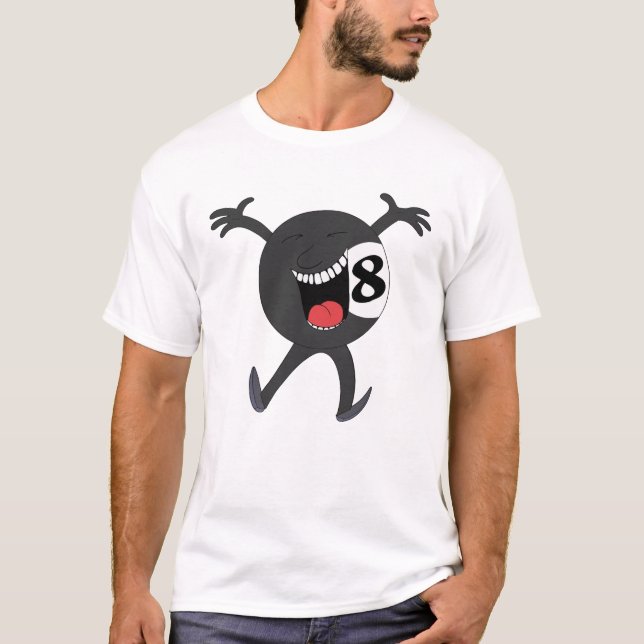 T-shirt Mascotte Boule 8 qui rit (Devant)