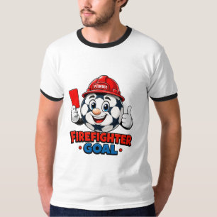 T-shirt Mascotte d'arbitre de football pompier