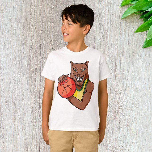T-shirt Mascotte de basket-ball sauvage Fierce (Créateur téléchargé)