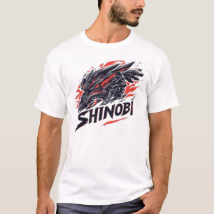 T-shirt Mascotte de jeu Shinobi Cyber Wolf - Japonais