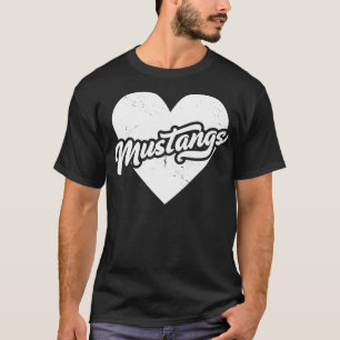 T-shirt Mascotte de l'école vintage Mustangs Spirit High S