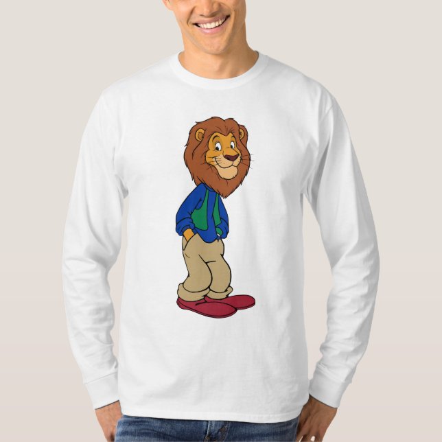 T-shirt Mascotte de Lion de dessin cool (Devant)