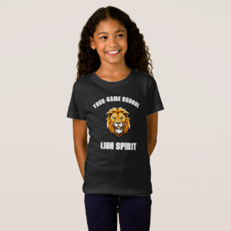 T-Shirt Mascotte de lion PERSONNALISÉE | Yellow Gold - Sch
