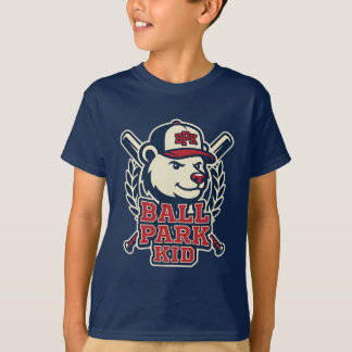 T-shirt Mascotte de l'ours de baseball Ball Park Kid