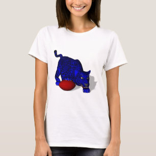 T-shirt Mascotte de panthère bleue