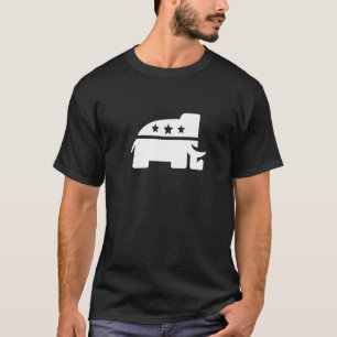 T-shirt Mascotte d'éléphant républicaine droite du groupe 
