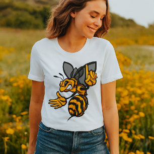 T-shirt Mascotte Frelon Féroce Jaune Enragé