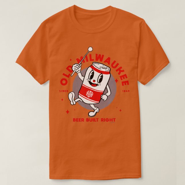 T-shirt Mascotte rétro Old Milwaukee (Design devant)