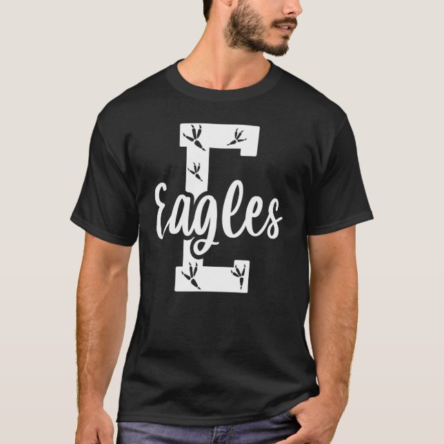 T-shirt Mascotte Sport École Esprit Aigles Retour à l'écol (Devant)