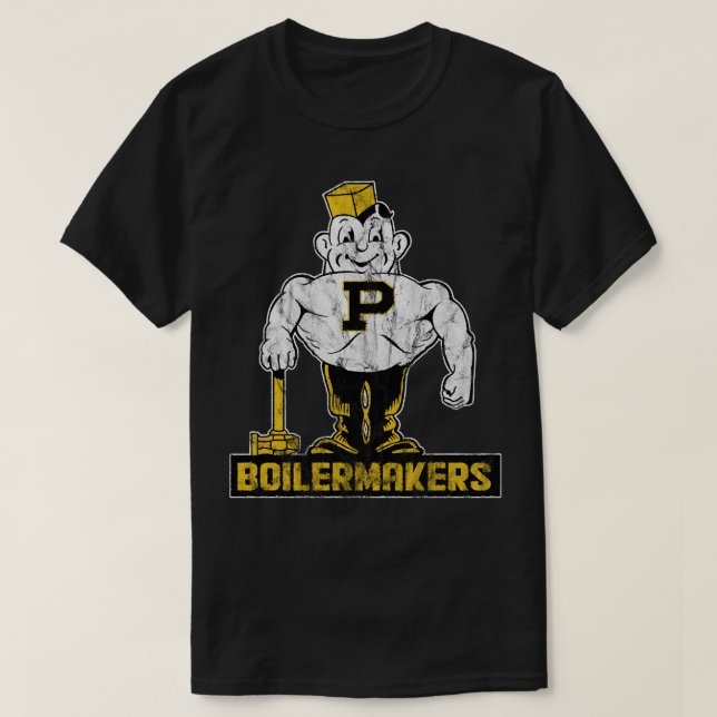 T-shirt Mascotte vintage Boilermaker - Version dévêtue (Design devant)