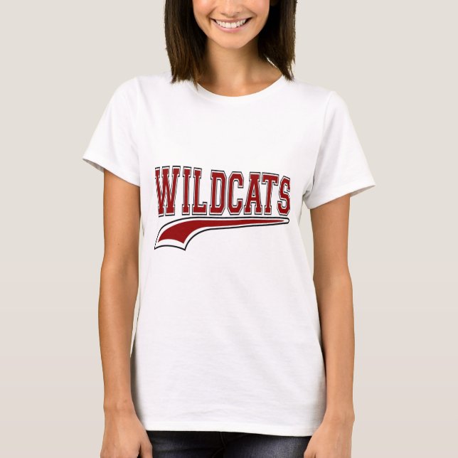 T-shirt Mascotte Wildcats (Rouge Profond) (Devant)