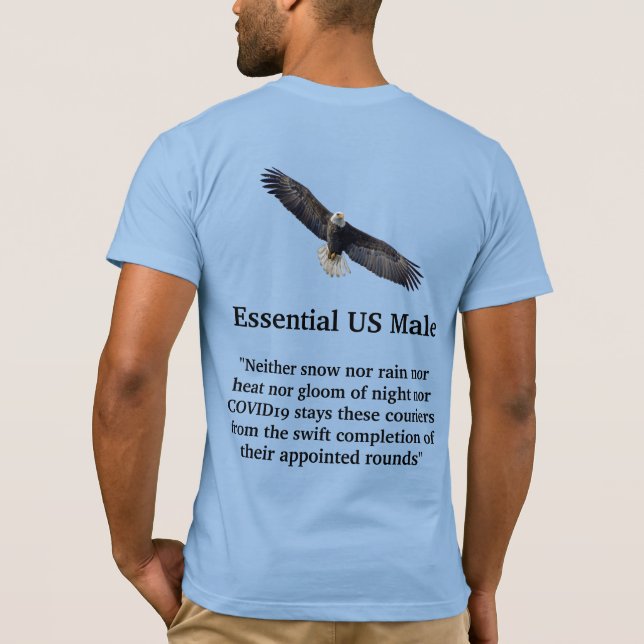 T-shirt masculin américain essentiel (Dos)