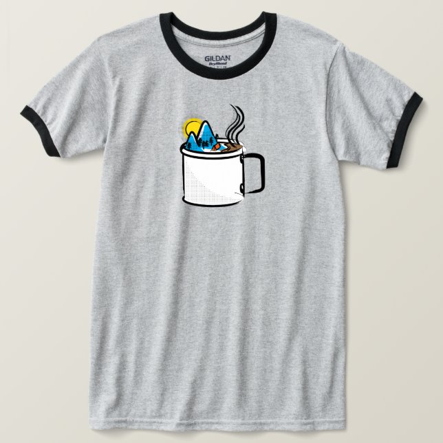 T-shirt masculin Camp Coffee (Design devant)