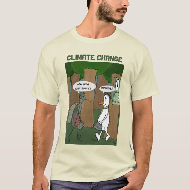 T-shirt masculin contre le changement climatique b (Devant)