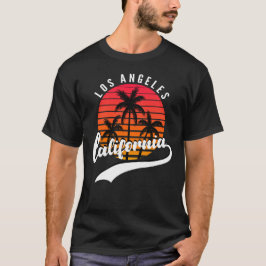 T-Shirt masculin Retro Sunset de Los Angeles, Cali