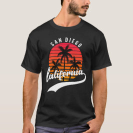 T-Shirt masculin Retro Sunset de San Diego, Califo