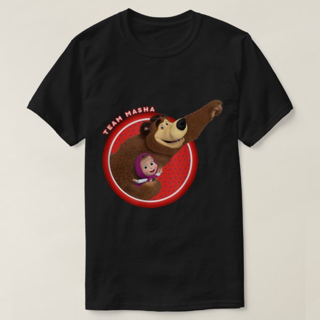T-shirt Masha et l'équipe d'ours Masha (Design devant)