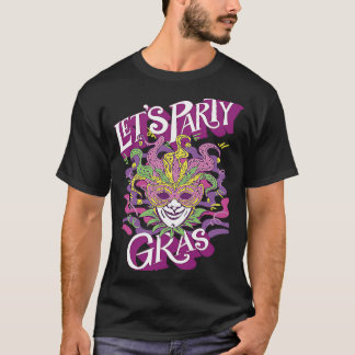 T-shirt Mask Mardi Gras Let's Party Parade Shenanigans Car